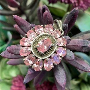 Gorgeous Pendant Sterling Silver and Pink Stones